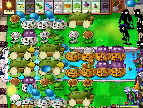 植物大战僵尸无尽模式如何搭梯子1