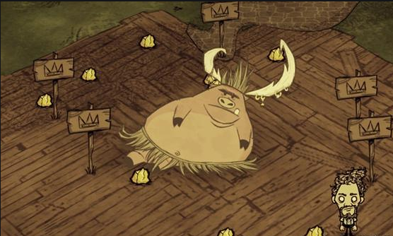 饥荒怎么让猪王帮忙打怪1