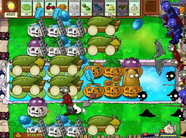 植物大战僵尸如何快速搭梯子2