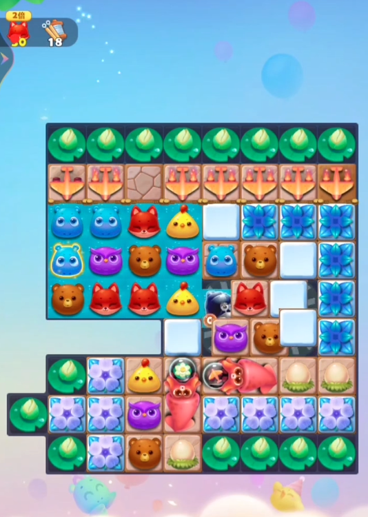 开心消消乐莲花怎么消除3