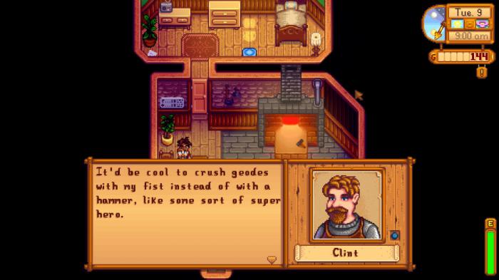 星露谷物语克林特在哪里_星露谷物语克林特最喜欢什么礼物