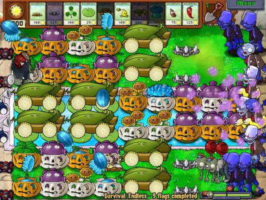 植物大战僵尸坚不可摧关卡怎么打1