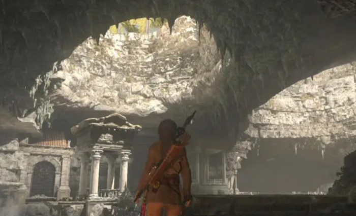 古墓丽影九第一个瀑布怎么过1