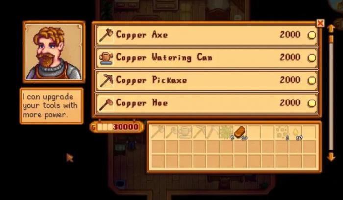 星露谷物语工具升级顺序是什么_星露谷物语最新版本