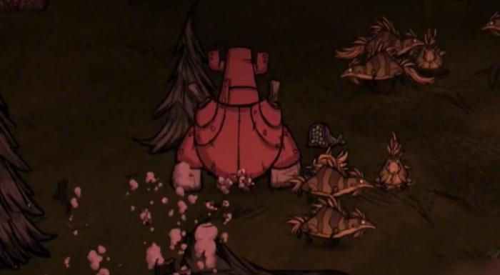 饥荒联机版发条战车如何击败_饥荒发条战车雕像图纸