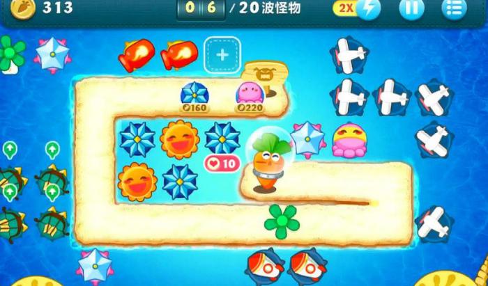 保卫萝卜2第二十二关怎么过3