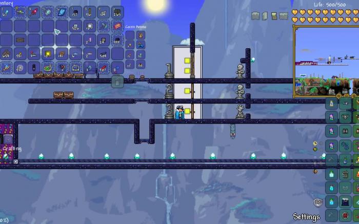 泰拉瑞亚上下开的门怎么做3