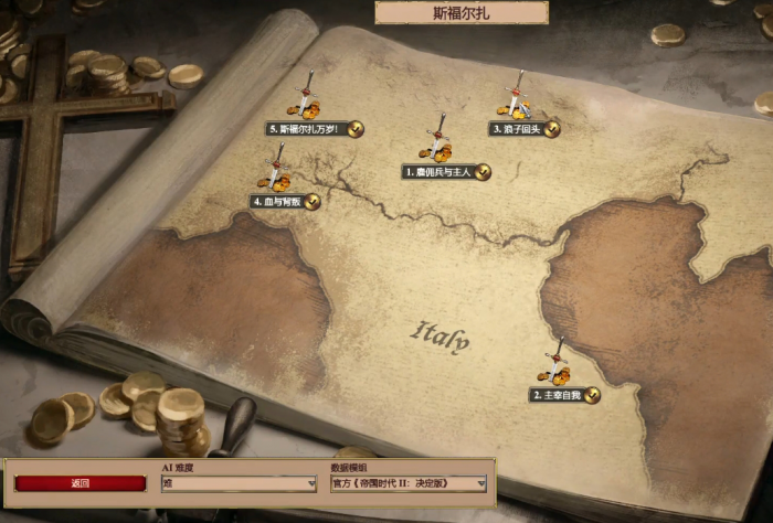 帝国时代2斯福尔扎第三关怎么通关1
