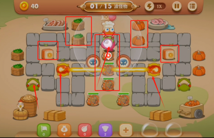 保卫萝卜3集市篇第五十六关怎么过1