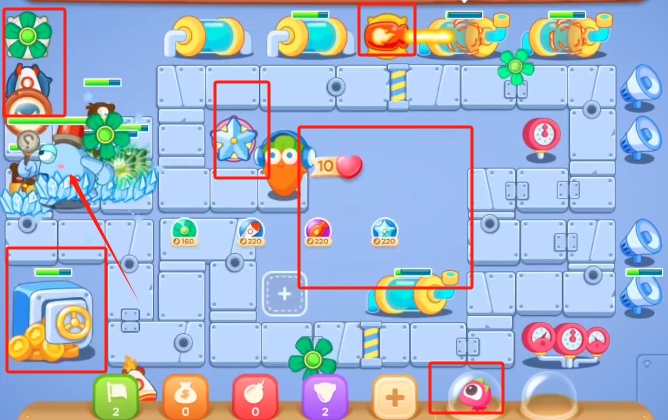 保卫萝卜3工厂第40关怎么过_保卫萝卜3工厂40关攻略图解法