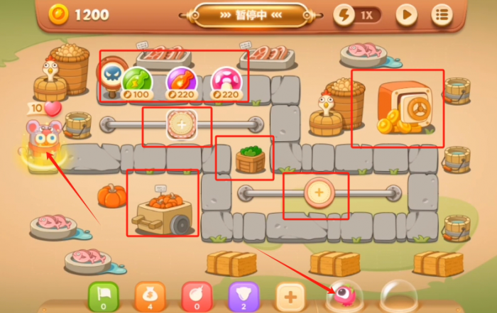 保卫萝卜3集市篇52关怎么完美通过1