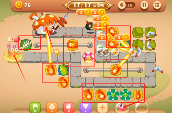 保卫萝卜3集市篇52关怎么完美通过2