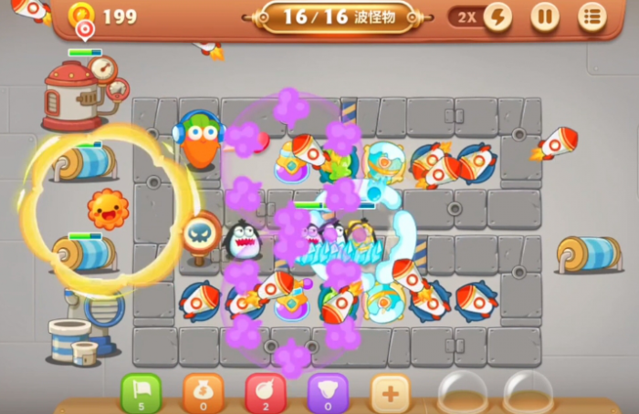 保卫萝卜3工厂电梯第一关怎么过2