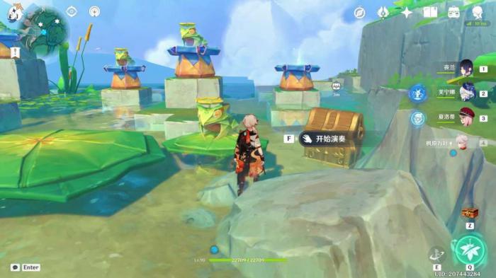 《原神》赐福森林6个纸蛙跳远解谜攻略6