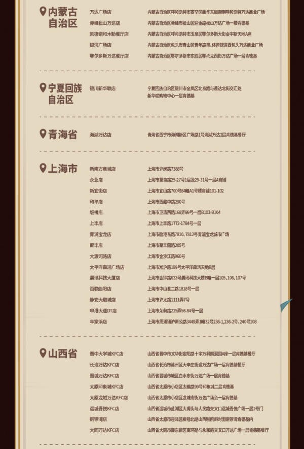 《原神》肯德基联动主题门店位置介绍14