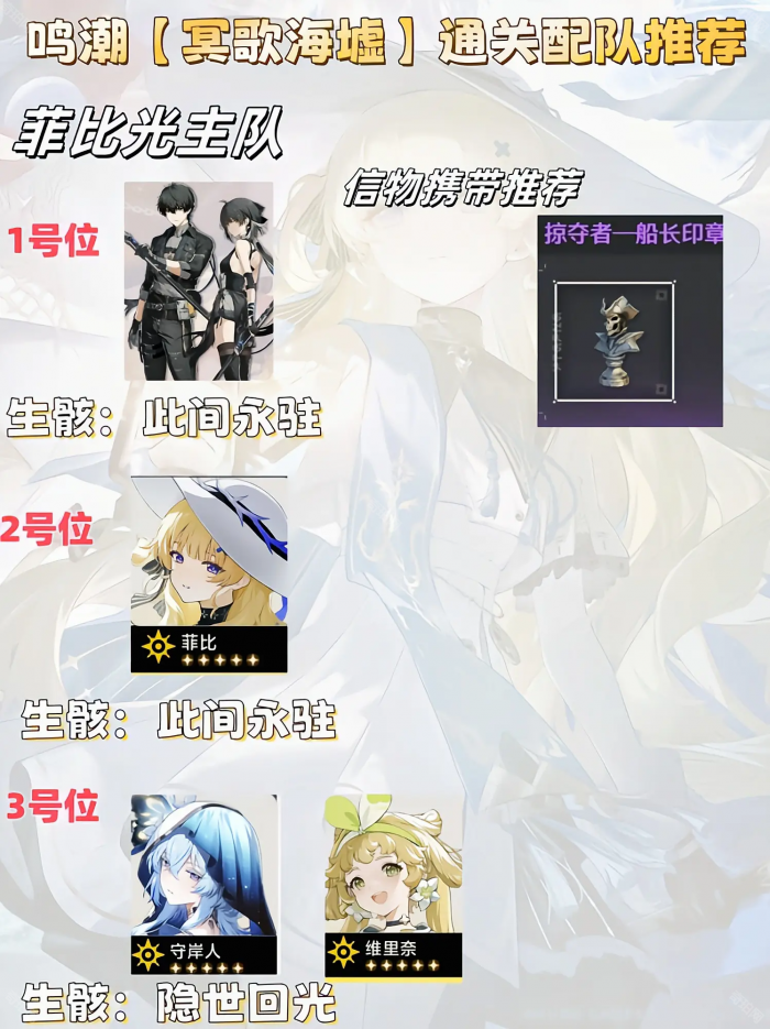 《鸣潮》2.1版本冥歌海墟通关阵容推荐3