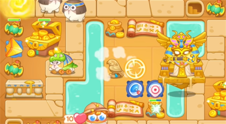 保卫萝卜4法老归来第120关怎么过1