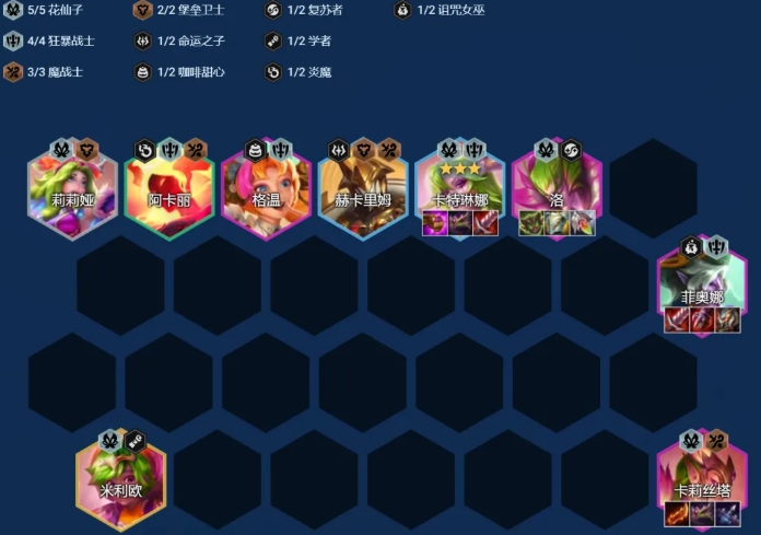 金铲铲之战7花仙双C阵容是什么3