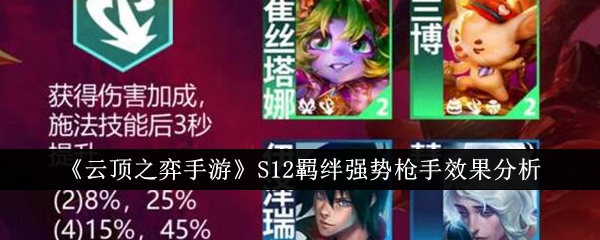 云顶之弈手游S12羁绊强势枪手效果怎么样1