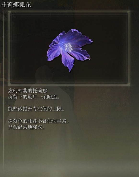 艾尔登法环dlc托莉娜孤花的获得方法