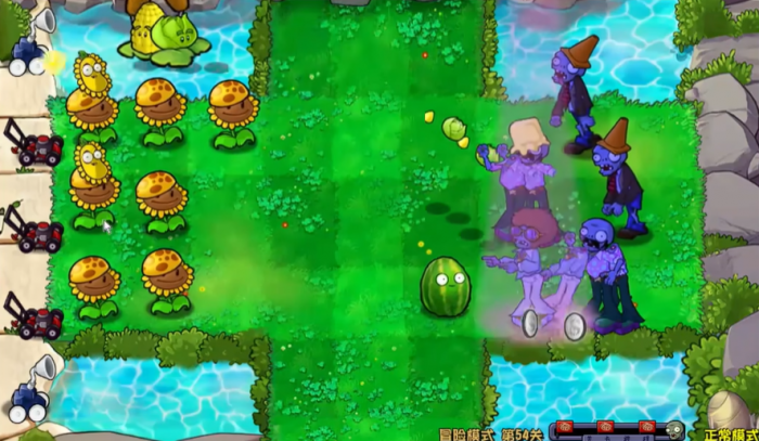 植物大战僵尸54怎么过_植物大战僵尸5V5