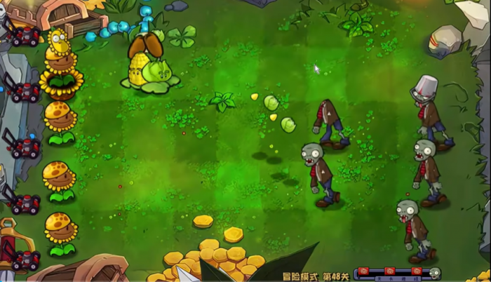 植物大战僵尸48关怎么过_植物大战僵尸4一8关怎么过关