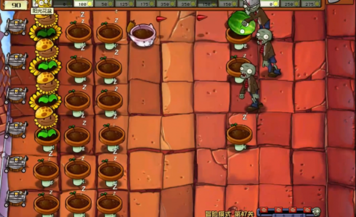 植物大战僵尸47关怎么过1