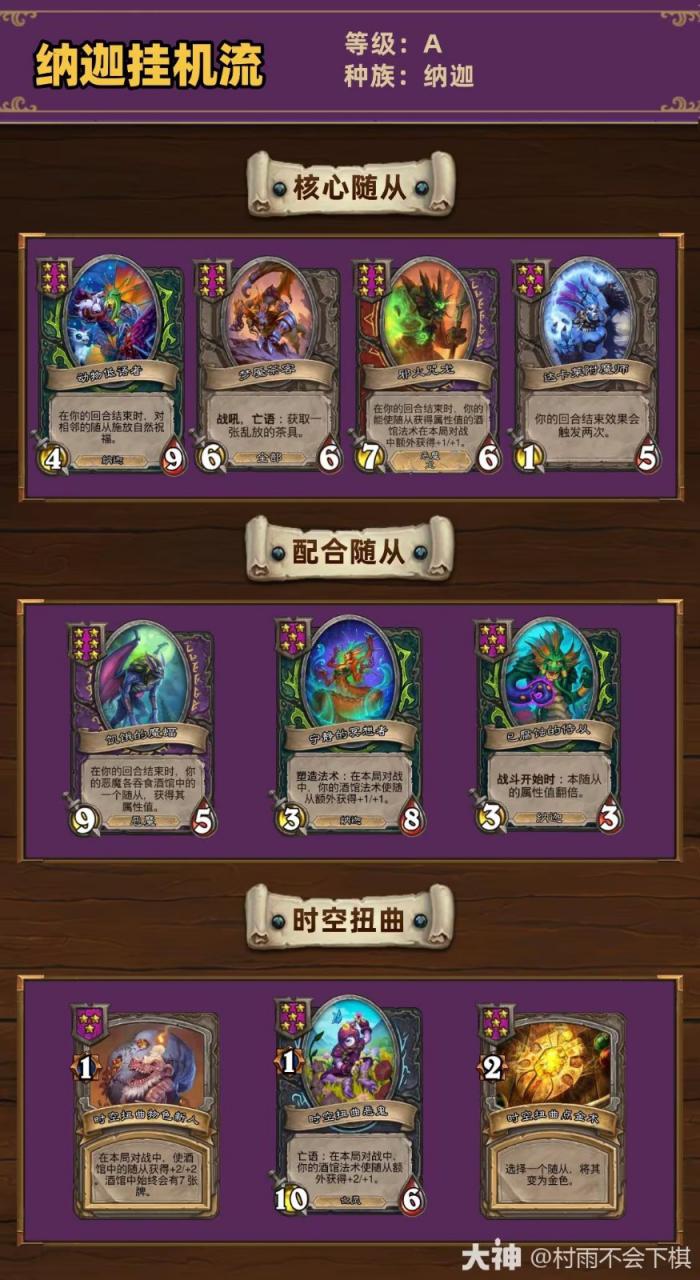 炉石传说34.2.2酒馆战棋纳迦挂机流玩法_炉石酒馆战棋迦拉克隆
