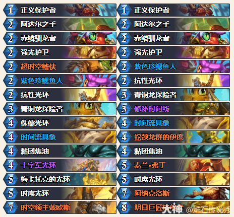 炉石传说穿越时间流抢先乱斗光环骑卡组_炉石光环机制