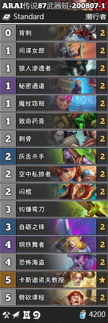 炉石传说通灵学院召唤武器贼卡组_炉石异灵术任务术卡组代码 炉石传说通灵学院召唤武器贼卡组_炉石异灵术任务术卡组代码