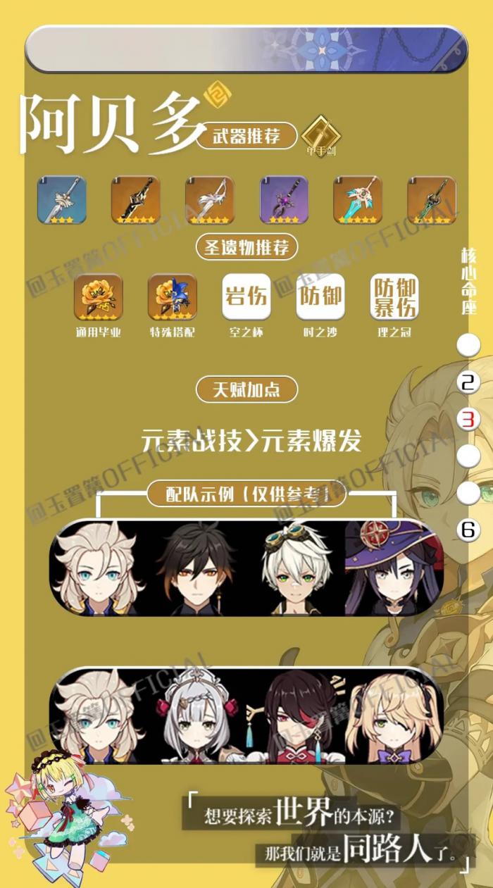 《原神》阿贝多怎么培养2