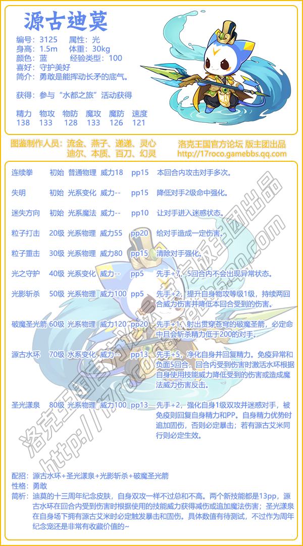 洛克王国源古迪莫技能表_古迪洛克带 洛克王国源古迪莫技能表_古迪洛克带