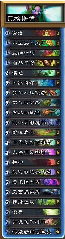 《炉石传说》暗影崛起德鲁伊高胜率卡组推荐1