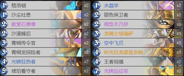 《炉石传说》巨龙降临光铸骑卡组推荐1