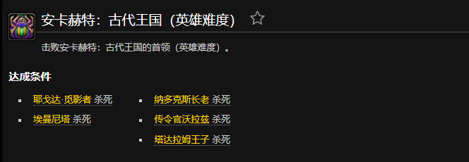 魔兽世界安卡赫特古代王国成就攻略1