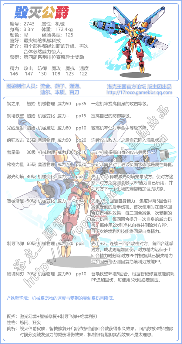 洛克王国毁灭公爵技能表_洛克王国毁灭公爵技能表图