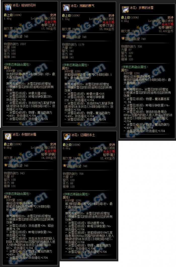 dnf冰花融合史诗好用吗_dnf冰花雨装备