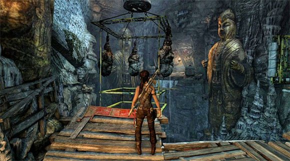 古墓丽影刚开始怎么逃出山洞2