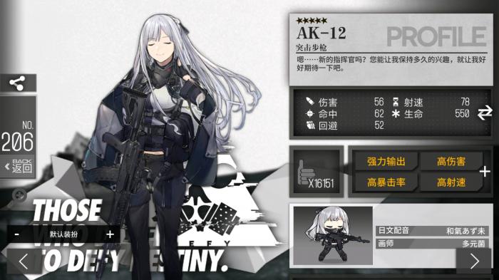 少女前线ak12用什么装备1
