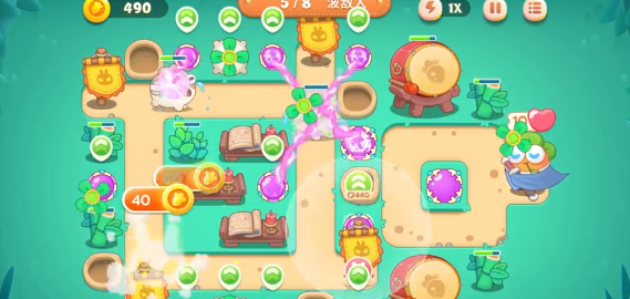 保卫萝卜4第23关怎么拿到金萝卜1