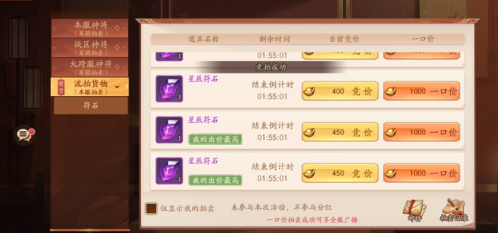 少年三国志2拍卖买什么1