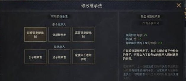 十字军之王3有哪些政体及继承法3