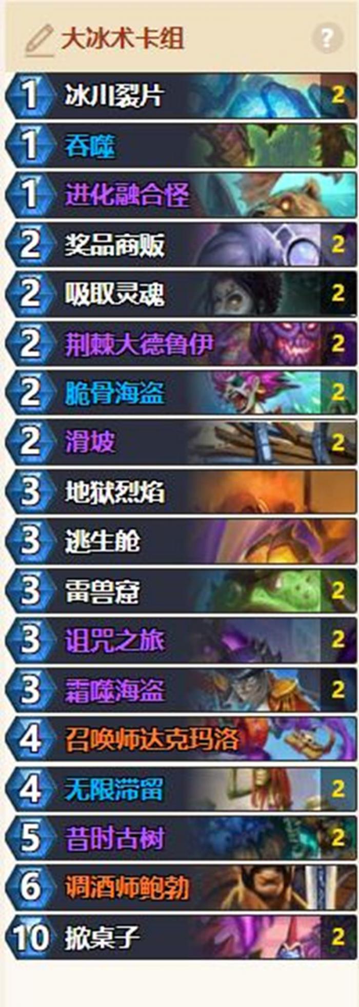 炉石传说大冰术卡组代码3
