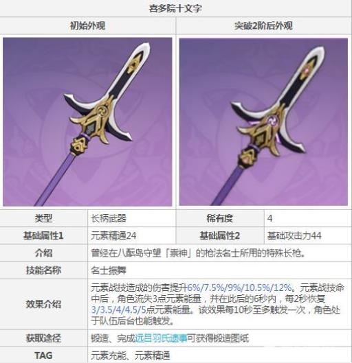 原神胡桃带什么4星武器?4