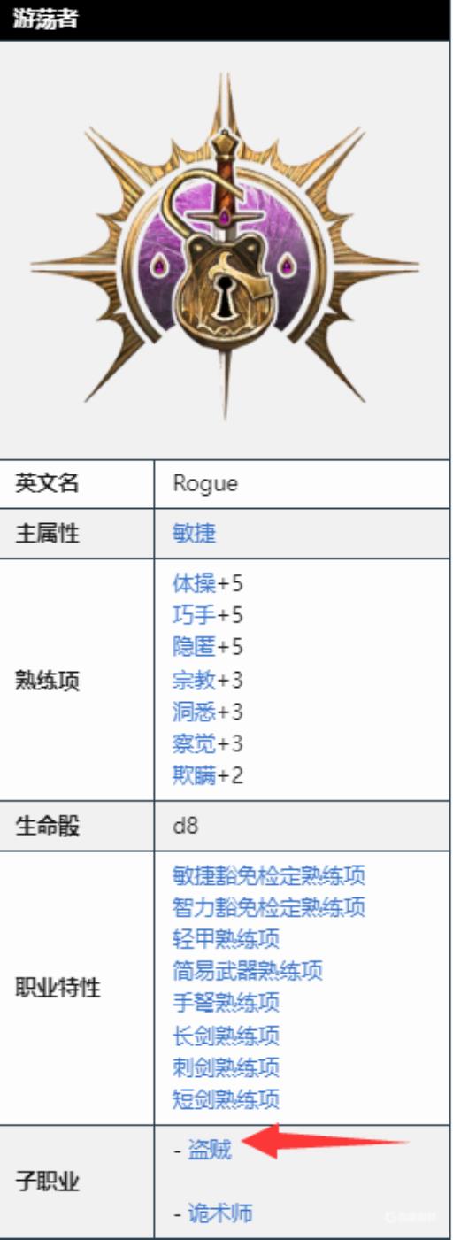 博德之门3游荡者是盗贼吗?1