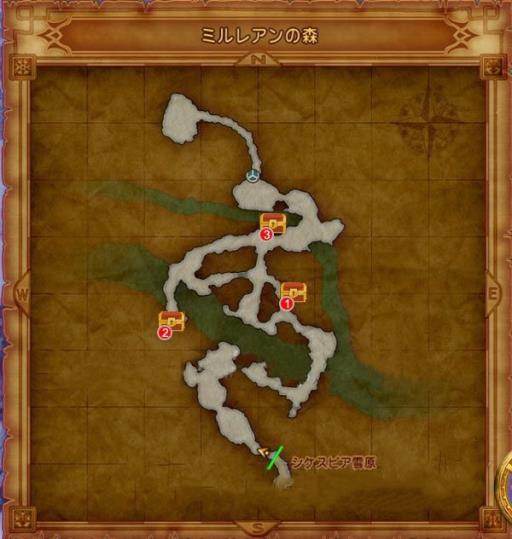 米尔雷安之森地区的宝箱怪分布在哪里?1