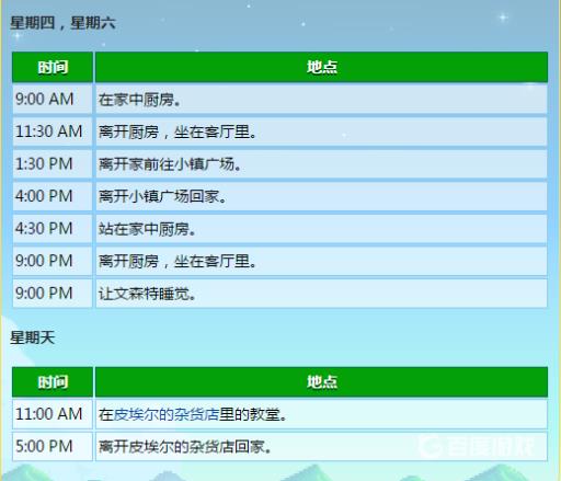 星露谷物语乔迪行程都有哪些?9