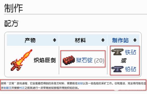 泰拉瑞亚炽焰巨剑怎么获得?2