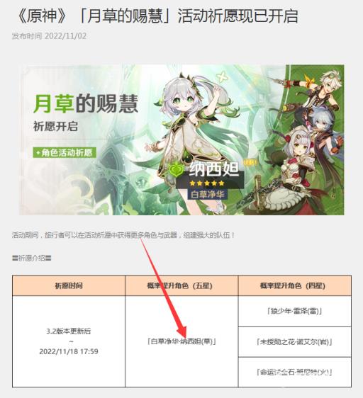 原神3.2草神在哪里抽?2
