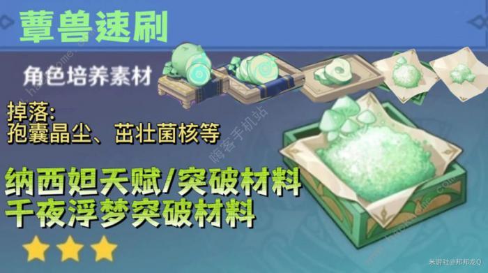 原神纳西妲突破天赋材料速刷攻略1